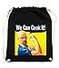 Produktbild We can Cook It Gymsack Black Certified Freak