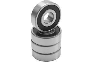 Ollanoos 4 stycken 6302-2RS-kullager, 15x42x13 mm, stållager med tätningar, för hantverksprojekt, 3D-skrivare, motorer och tr