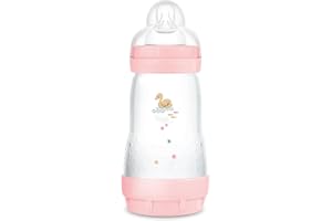 MAM Biberón Easy Start anticólicos con tetina de silicona SkinSoftTM 2+ meses, 260 ml, rosa