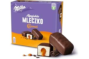 Milka Alpejskie Mleczko Caramel Pianka o smaku waniliowym z nadzieniem karmelowym 350 g