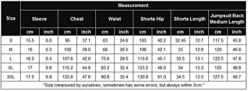 Meaneor Damen Strandkleid Sommer Blumen Drucken Jumpsuit Bodycon Kleid sexy Clubwear Overall Kurze Hose Playsuit mit Blumen - 2
