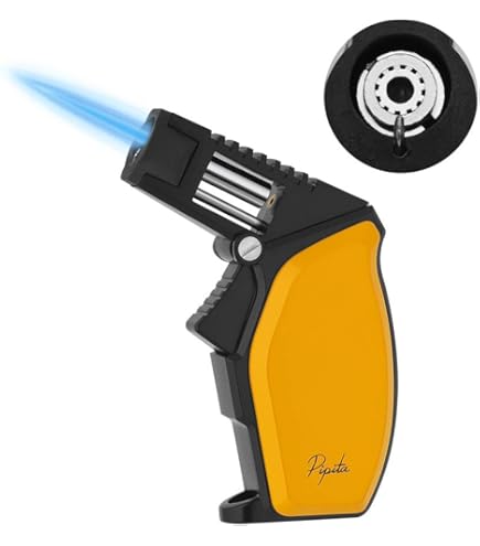thumbnail: PIPITA Butaan Jet Torch Aansteker 2 Stuks - Enkele Blauwe Vlam, Winddicht, Navulbaar, Zonder Butaan, Zwart