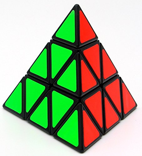 YJ Pyramid Speed Cube 3X3 Triangle Magic Cube Puzzle Toy Black