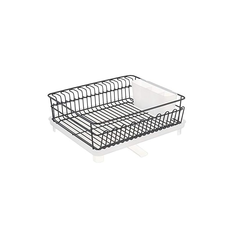 mDesign Abtropfgestell mit Abtropfschale – Abtropfablage für die