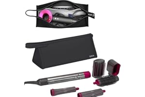 DXI Borsa da Viaggio in Pelle PU Portatile Custodia per Dyson Airwrap, Supersonic Hair Dryer, Borsa Impermeabile per Asciugacapelli, Borsa da Viaggio Antipolvere, Custodia da Viaggio (Nero)