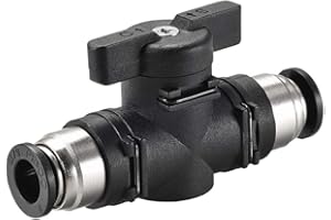 MiJunHD 8mm BUC Pneumatic Valve, 1 Piece Manual Switch Controller Push to Connect Shut Off Ball Valve for Air Flow Control