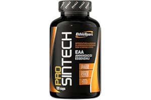 EthicSport - Prosintech - Barattolo da 120 cps - Integratore Alimentare di Amminoacidi Essenziali (EAA) con Vitamine e Zinco, utile per massimizzare la sintesi proteica
