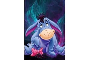 HUANNY Kit de peinture diamant 5D à faire soi-même pour adultes et enfants, peinture à strass ronde avec strass, point de croix, art diamant et points Bourriquet 30,5 x 40,6 cm