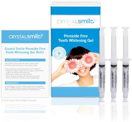 Crystal Smile Advanced Teeth Gel 3 X 10cc. EU &amp; UK Approved. Professional High Grade Peroxide Free Gel used in Dental Practices Worldwide - All Products made in the U.S.A