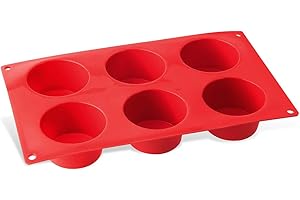 Dr. Oetker Stampo da 6 Muffin, in Silicone, Linea Flexxibel, Colore - Rosso Acceso