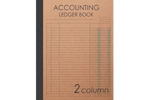 Accounting Ledger Book 2 Column: 120 pages , 8.5 x 11 inches ( large size ) , Brown craft paper style cover : Simple / General Accounting Ledger Book ... (Account Ledger Blank Book, Band 1)