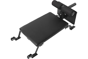 Nordic Curl Bank styrketräningsbänk justerbar höjd från 39,88–50,04 cm, lastkapacitet upp till 100 kg, med hjul och 45 mm sätesstoppning, Q235-stål, för viktskivor på 1 st