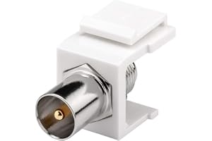 Goobay 79955 Keystone Modul SAT antennkoppling/koaxkontakt till F-uttag för SAT antennkabel/75 ohm/snap-in-system/16,2 mm