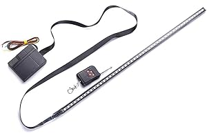 CUNLUNA Kit de Bande Lumineuse stroboscopique pour Voiture, Barre Lumineuse Knight Night Rider 7 Couleurs 147 Modes 48 LED RGB kit de Bande de Clignotant stroboscopique 12V