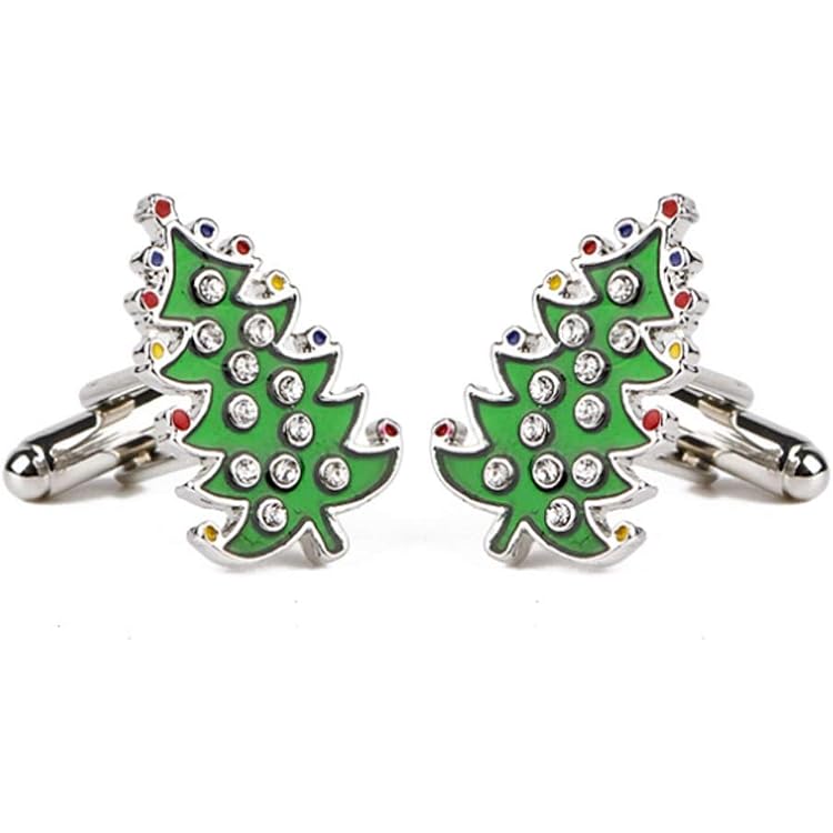 Boutons De Manchette Père Noël - Paire Rouge Et Blanc, Métal, 2x1,5 Cm, Cadeau Homme Pour Fêtes De Fin D'année