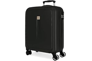 Roll Road Camboya Maletas de cabina Negro 40x55x20 cms Rígida ABS Cierre de combinación lateral 37L 2,56 kgs 4 Ruedas dobles equipaje mano