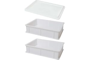 genus dei Dei - Due scatole per pizza e pane | Contenitore per impastare | Scatola per pasta | Due scatole da 30 x 40 x 10 cm + 1 coperchio