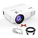Produktbild DR.Q (2018 Upgraded) Beamer + 20% Lumen Beamer mit 170" Display, 40000 Stunden, Videoprojektor 1080P, Verbindung mit TV Stick HDMI VGA USB AV TF Gerät, mit HDMI und AV Kabel, Weiß.