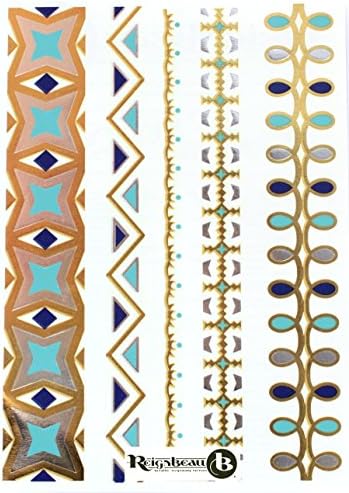 Beautiful Glow in the Dark Metallic Temporary Tattoos (Various Designs) by ReignBeau B (Glow in the Dark Bracelet 1)