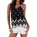 Produktbild UFACE Frauen Bohemian Print Halfter Halter Top Mode Sommer Lose äRmellose BeiläUfige Tank T-Shirt Bluse Tops Weste (L, Schwarz)