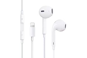 WSPLO Wired Earphones for iPhone,in-ear HiFi stereo noise isolating earbuds,With volume control and microphone,Noise earphone Cancellation Compatible With iPhone 11/11 Pro/12/12 Pro/13/13 Pro/XR/X/SE/XS/8/7