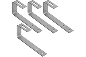 Avoltik Lot de 4 crochets de toit photovoltaïque pour bitume, ardoise et tuiles I Crochets de toit solaires de qualité supérieure en acier inoxydable 1.4301