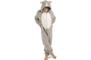 WUNSY Combinaison pour garçons ou filles en polaire super douce et duveteuse, chat noir et blanc, chaton avec queue – Costumes d'animaux AllinOnes pour enfants âgés de 2 à 13 ans