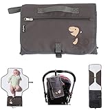 Portable Changing Mat - IntiPal Baby Nappy Changing Pad - Diaper Changing Mats - Waterproof Zipper Stroller Diapers Storage Kit Station Clutch Purse for Travel Supermarket Park & Home