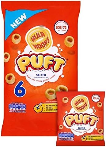 Hula Hoops Puft Salted 15g x 6 per pack - Pack of 6