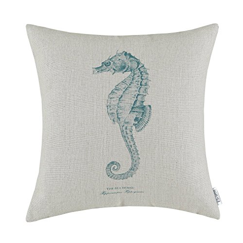 Elviros Dekorativ Baumwoll Leinen Mix Kissenbezug 45 x 45cm – Packung mit 4 - 4