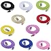 Produktbild OmniWire® 10er-Pack USB-Kabel 1,5 Meter / 150 cm mit Metallkopf mit Micro B-Stecker Stoff / Nylon ummantelt in den Farben Schwarz, Weiß, Grün, Gelb, Goldfarbig, Rot, Lila, Blau, Pink und Rosa