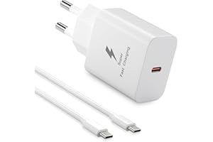 VOLTWAVE Schnellladegerät für Samsung Galaxy Ladekabel 25W USB C Ladegerät für Samsung Galaxy (Weiß)