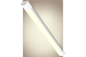 Bellanny LED Fluorescente 90cm, 30W 3600LM Lámpara LED de Techo, 3000K Blanco Cálido Neon Led Tubo, IP40 130°Ángul Luz de Garaje, LED Batten Light para Sala Oficina Taller Almacén Baño Cocina Barra