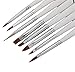 Sunydeal(TM) UV Gel Acrylic Painting Nail Art Design Pen Brush Drawing Painting Dotting Set (8pcs White Nail Art Brush Set)