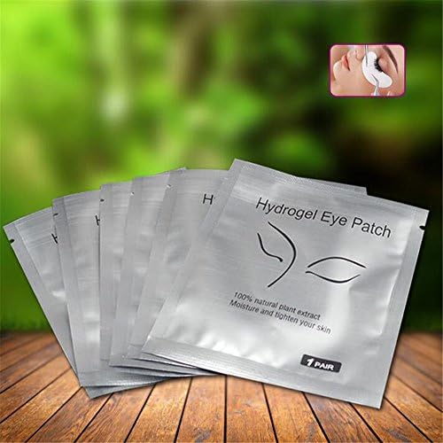 Eye Gel Patches,Under Eye Pads Lint Free Lash Extension Eye Gel Patches for Eyelash Extension Eye Mask Beauty Tool (silver 20pcs)