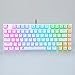 Produktbild Z-88 RGB LED-beleuchtete wasserdichte mechanische Gaming-Tastatur mit 81 Tasten Anti-Ghost-Tasten, DIY Blue Switches, Weiß