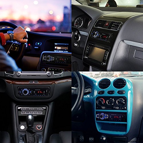 ieGeek MP3 Autoradio Bluetooth, USB con ricevitore audio/lettore MP3/radio FM da controllo Samsung/Huawei/iPhone, vivavoce USB/SD/AUX e microfono incorporato