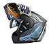 Produktbild Cystyle Klapp helm Integral helm Helm Motorradhelm schwarz/matt mit Sonnenblende (XXL, Stil 4)