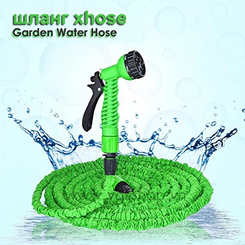 Flexible Expandable Garden Hose 25 Feet – XLY Home Easy Magic Garden Hose Pipe and Best Retractable Collapsible Black Heat Shrink Tubing Sleeving Strongest – Free 7-Way Spray Nozzle, Rust-Free, Irrigation Hose