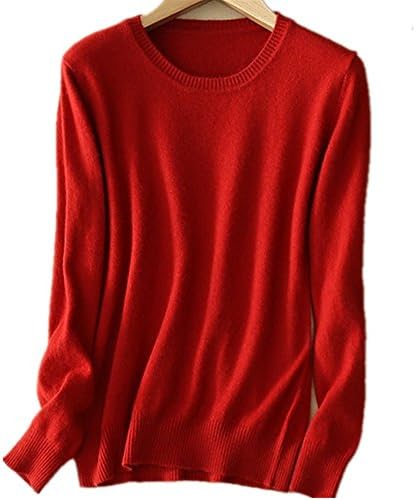 Ladies Crewneck Knitted Jumper Sweater Casual Long Sleeve Pullover Lightweight Classic Blouse Tops