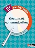 Image de Gestion et communication 2e Bac Pro cuisine : Livre élève 2011