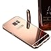 Produktbild Ouneed® Für Samsung Galaxy S7 Edge Hülle , Luxus Bling Metall Rahmen PC Spiegel Zurück Fall Abdeckung für Samsung Galaxy S7 Edge (Roségold)