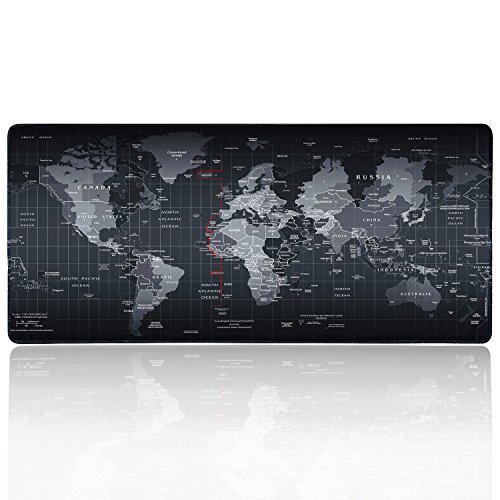 Eligoo 2017 Weltkarte World Map Maus Mate Extended Gaming mauspad XXL 900x400mm Wasserdicht Mouse Pad Desk Mat Rubber Base f¨¹r Computer, PC und Laptop