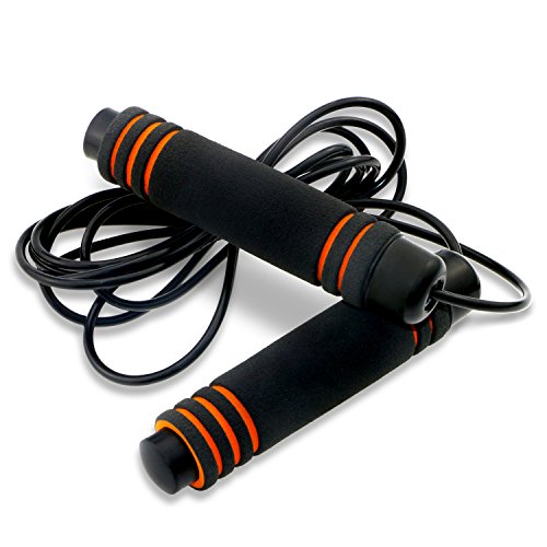 Bystep Jump Seil, einstellbare schwere schnelle Geschwindigkeit Kabel Skipping Seil mit komfortablen Griffen, Fitness Exerciser Springen Jump für alle Altersgruppen und Workout
