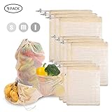 🍀 🍀【PERFECT ECO-FRIENDLY GIFT】- Nuestras bolsas bio, reutilizables de malla y muselina se hacen con los más altos estándares de calidad, son parte ideal de un estilo de vida ecológico y ecológico. Womdee producir bolsas ayudan a allanar el camino para el futuro con la conciencia respetuosa con el medio ambiente y una mejor atención para una salud óptima. Orgánico = Super Cool!