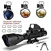 Produktbild UMsky C4-16 x 50 taktisches Gewehrzielfernrohr mit Ständer BiPod , Luftgewehr Scopes Red & Green Mil-Dot Beleuchtete Range Finder Reticle und Multi Optical Coated holographische optische Sichtung Optik Jagd Luft Zielfernrohr (Scope b)