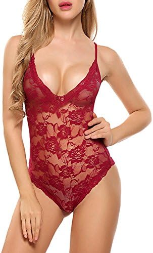 Lingerie for Women Teddy One Piece Lace Babydoll Bodysuit