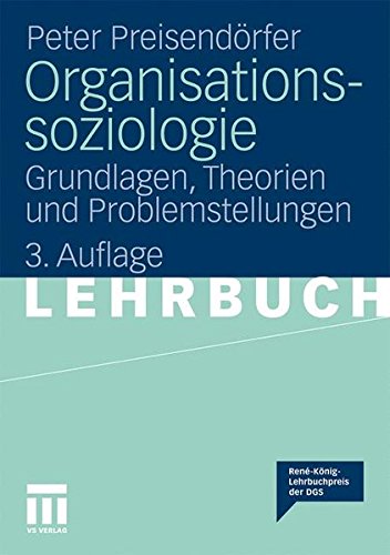 Organisationssoziologie: Grundlagen, Theorien und Problemstellungen (German Edition)