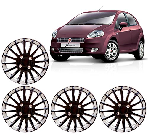 Auto Pearl - Premium Quality Car Full Wheel Cover Caps Black and Silver 14 Inches Press TypeFor - Fiat Punto RS.1349 (44.00% Off) - Amazon