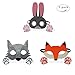 Produktbild 3 Verschiedene Kinder Cartoon Tier Masken Fuchs Wolf Kaninchen Filz Maske mit Pfote für Jungen Mädchen Rolle Spielen Cosplay Kostüme Geburtstagsgeschenke Party Favors
